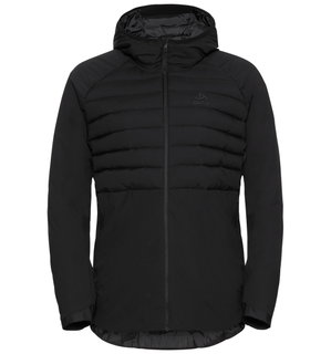 Odlo Winter Jacket Ascent S-Thermic Mid with Hood (Insulated Jacket, Windproof, Breathable) Black Women